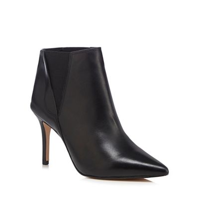 J by Jasper Conran Black leather pointed high ankle boots